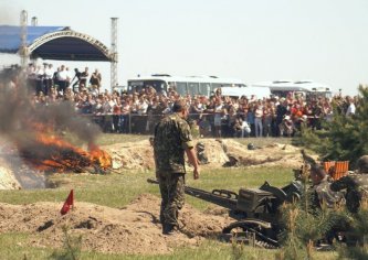 Ворсівка, 7 травня 2013 року. Реконструкція бою до Дня Перемоги