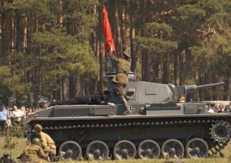 Ворсівка, 7 травня 2013 року. Реконструкція бою до Дня Перемоги
