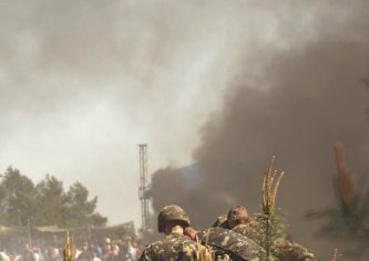 Ворсівка, 7 травня 2013 року. Реконструкція бою до Дня Перемоги