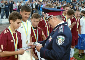 Фінал юнацького кубку УМВС  з футболу у Малині - Гра, нагородження